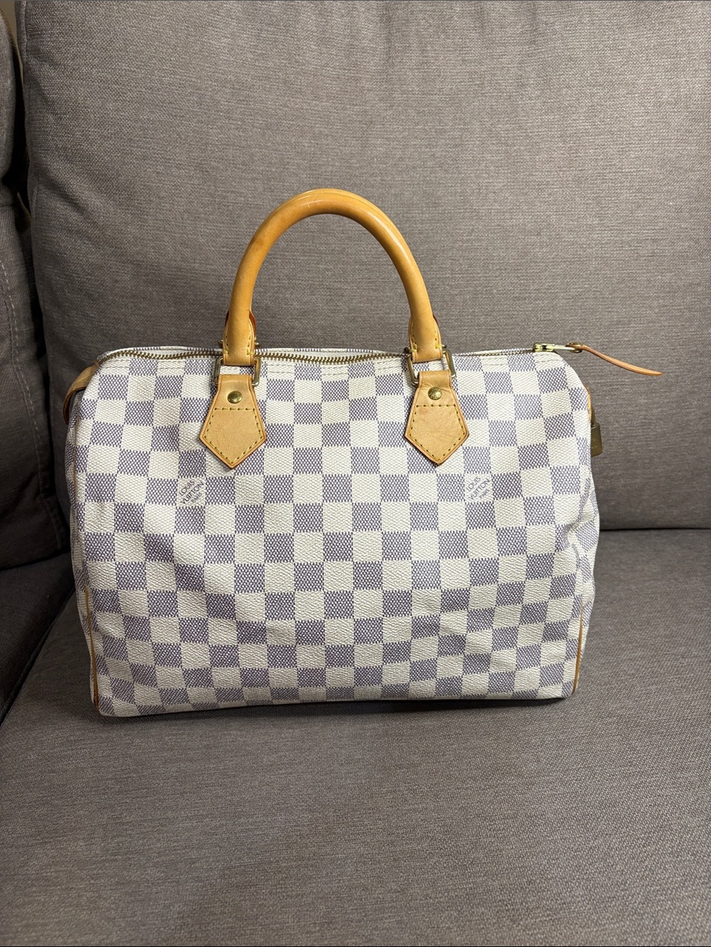 Authentic Louis Vuitton Damier Azur Speedy 30 with COA